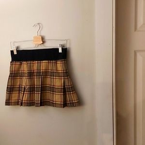 Coza Plaid Knit Mini Skirt